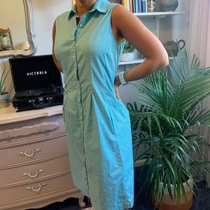 Vintage Talbots Midi Gingham Dress